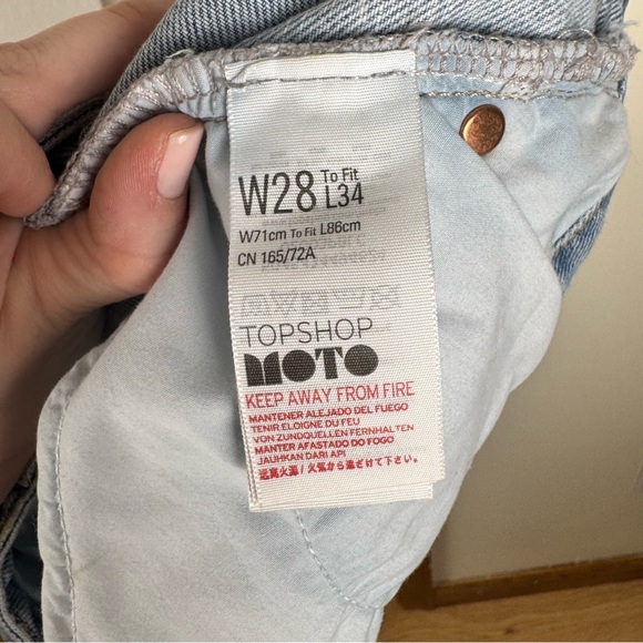 Topshop Light Blue Straight Leg Women's Jeans - Picture 11 of 11